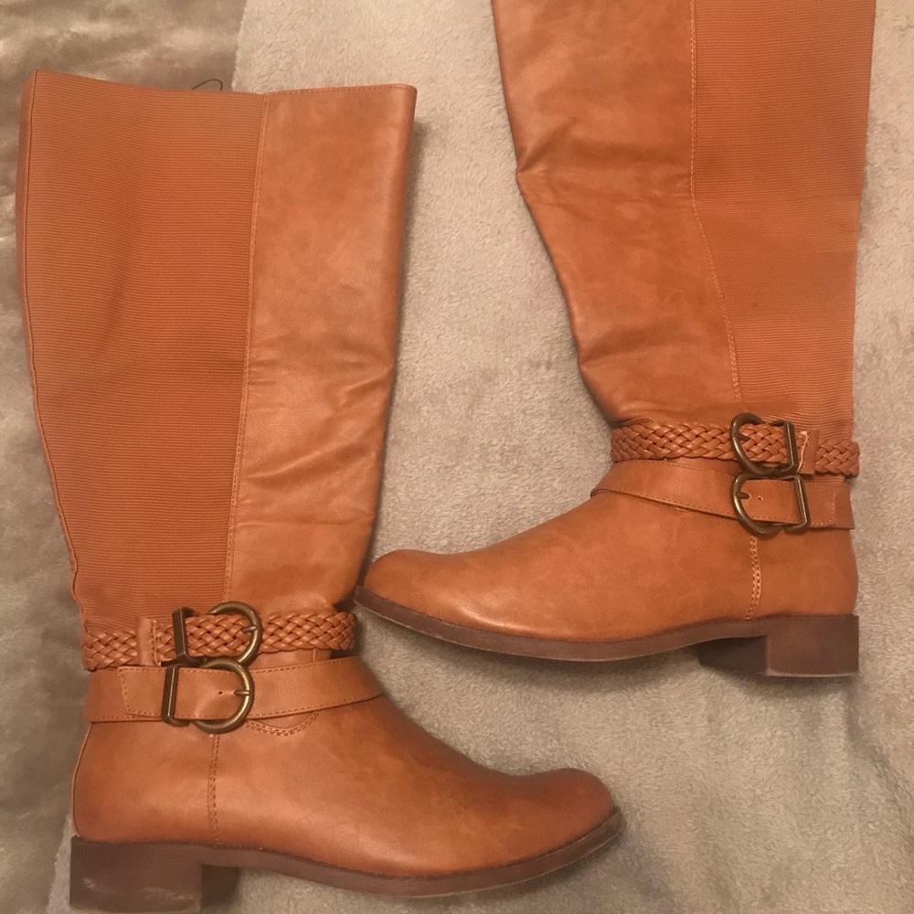 Torrid Tan Wide Calf Riding Boot SZ 9.5W